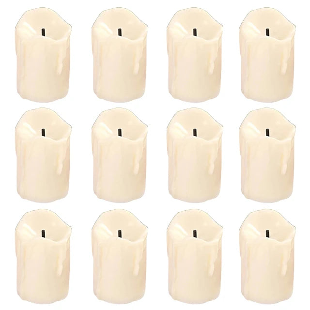 6/12PCS LED Electronic Candle Simulation Flameless Candle Light Bulb Battery Operated Holiday Wedding Party Home Decoration